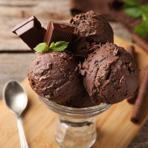 Helado de chocolate 